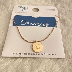 Claire's Gold Taurus Pendant Necklace